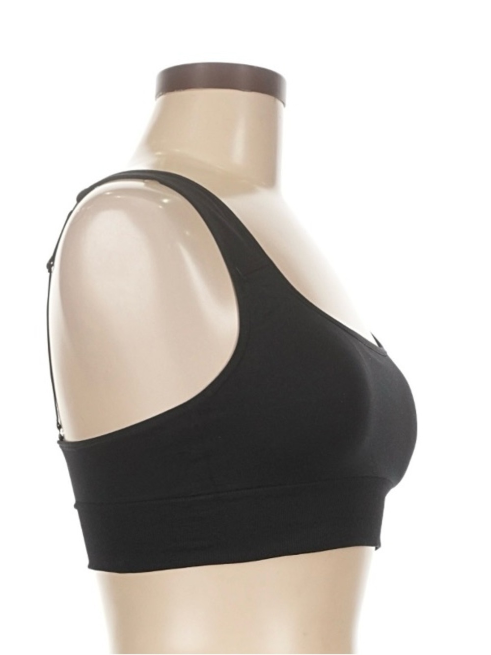 PUMA Performance Seamless Sports Bra Black Sports Bra Silver Logo, Women’s Sz S - Picture 6 of 9